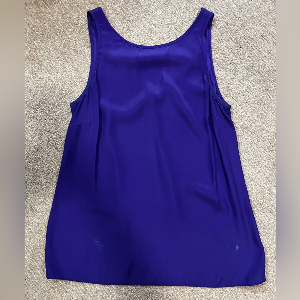 Purple silk tank top